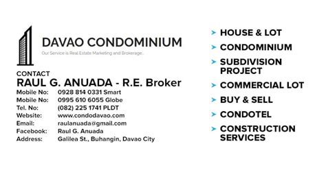 real estate broker in davao|Davao Properties .